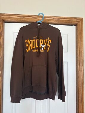 Snoopy's Strength Club Brown Hoodie